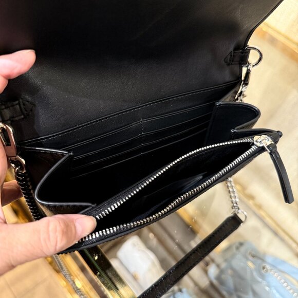 Tory Burch Emerson Chain Wallet 170159 Black $475 - Picture 7 of 8